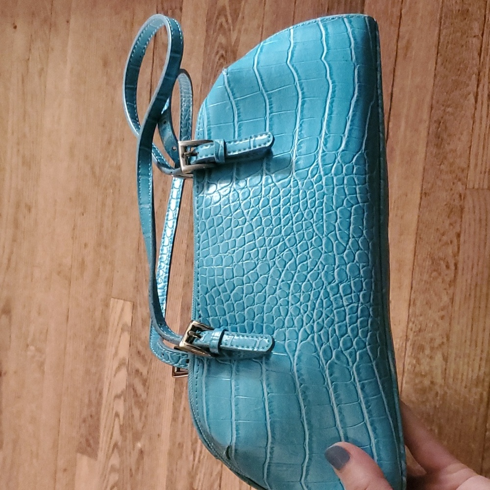 Teal small purse bisou bisou